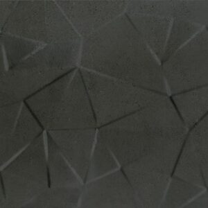 Gresie antracit portelanata si rectificata, cu design 3D de ciment, produsa de Cesarom